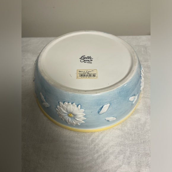 90s Casa Bella for GANZ Daisy Candy Dish, Blue Ceramic Lidded Bowl Set - Picture 5 of 10